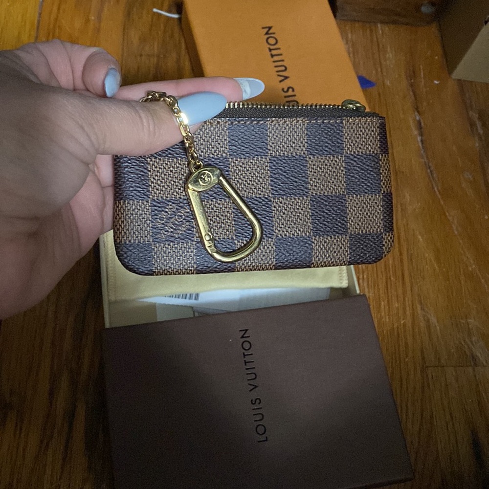 Louis Vuitton key pouch damier ebene unisex